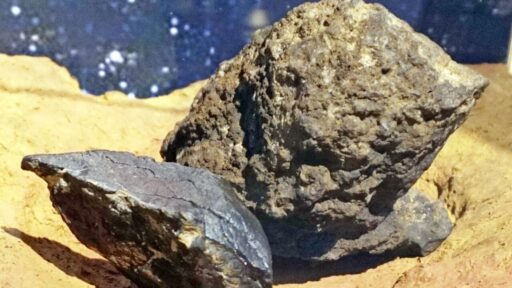 iron meteorite close up