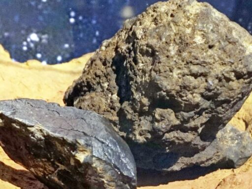 iron meteorite close up