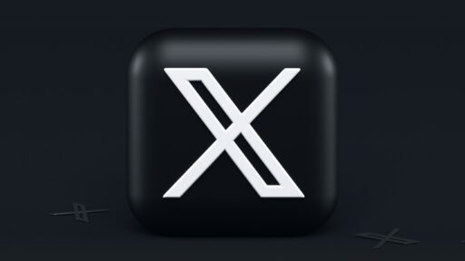 A Black Square Button of X