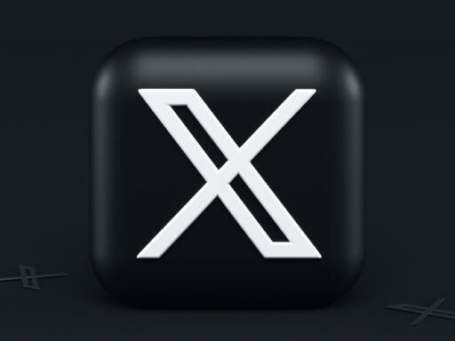 A Black Square Button of X
