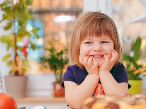 A Happy Young Girl Smiling