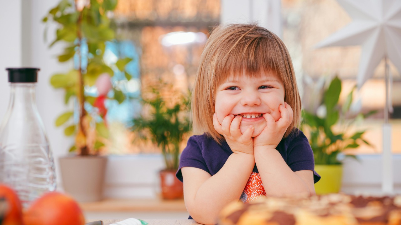 A Happy Young Girl Smiling
