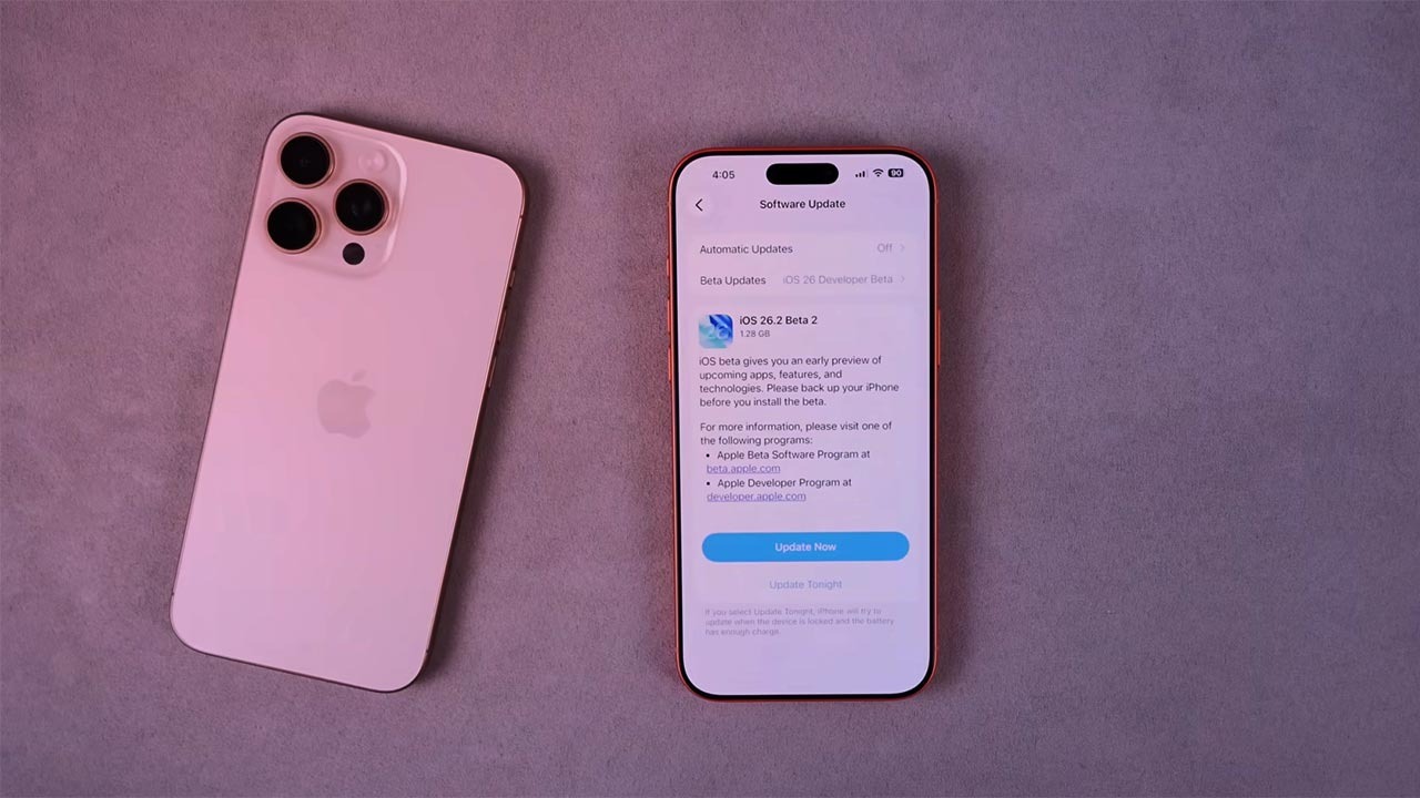 Iphone ios 26.2 Beta version