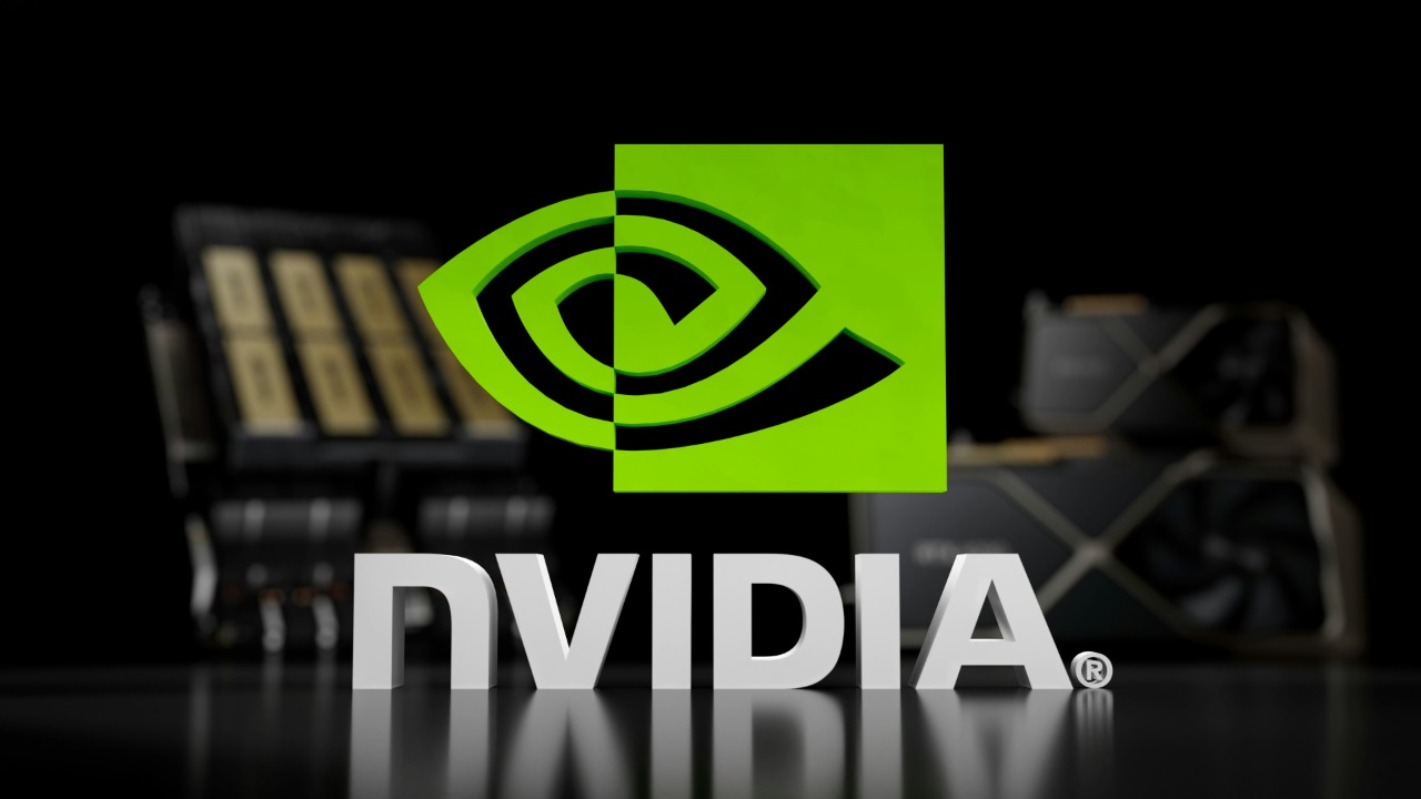 NVIDIA logo is displayed on table