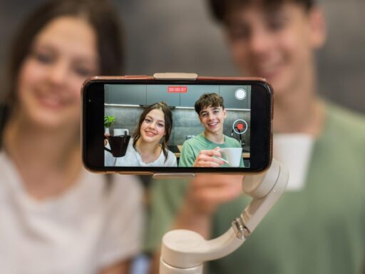 Young Bloggers Influencer Shooting themselves