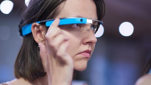 young women using virtual reality glasses