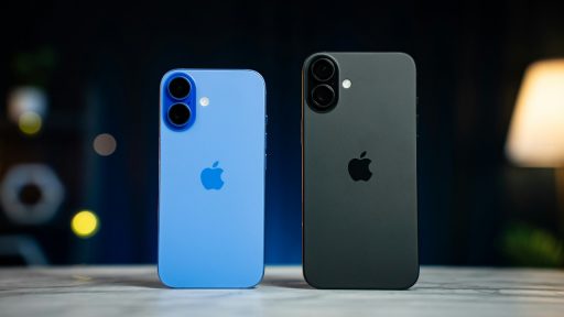 Iphone 16 standing side by side