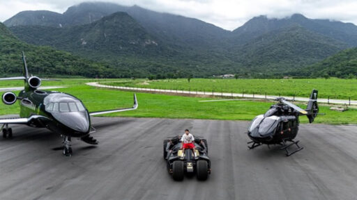 Neymar's Ultra-Luxury Fleet Private Jet, Helicopter & Batman-Style Batmobile