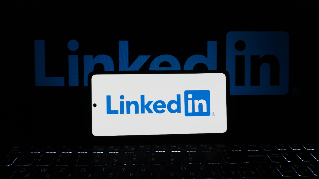 Smart Phone Showing LinkedIn Logo