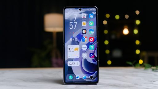 a closeup of vivo cell phone on a table