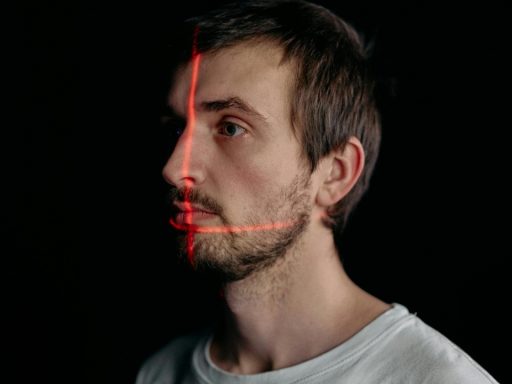 a man undergoes a facial recognition