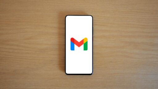 a smart phone displaying a gmail app logo