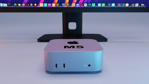apple mac mini computer with monitor