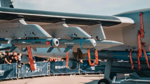 Aircraft with Missile for Kinetic and Electronic Warfare