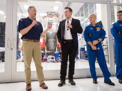 NASA Administrator visits SpaceX HQ Elon Musk