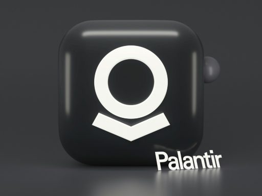 Palantir black and white logo