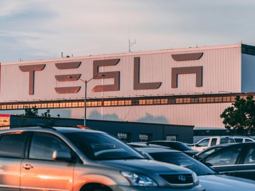 Tesla Factory with parking