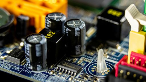 detailed view of electrnic components