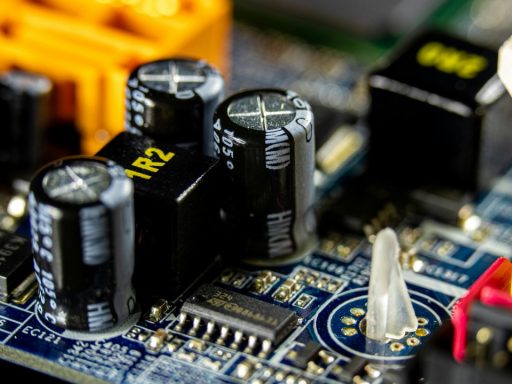 detailed view of electrnic components