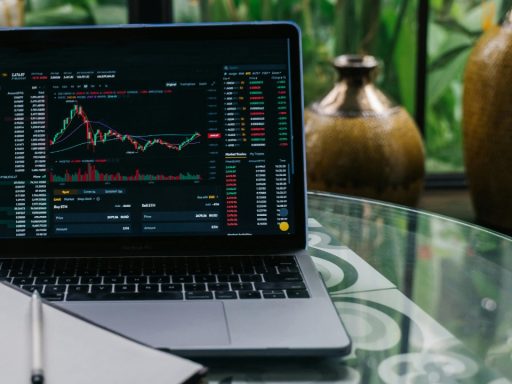 laptop displaying cryptocurrency