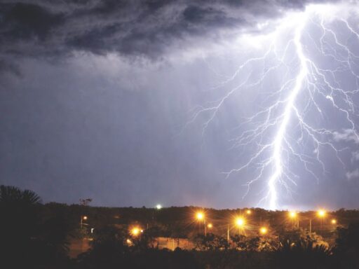 single bolt of lightning